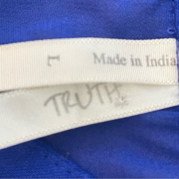 Truth Blue V Neck Tank Shirt Top Size Large B4 - Picture 2 of 2
